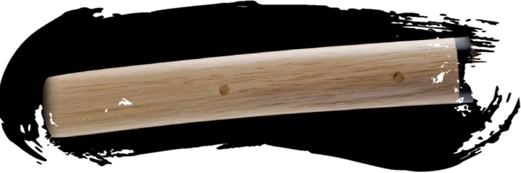 Shirasaya en madera natural con detalles en cuerno de búfalo